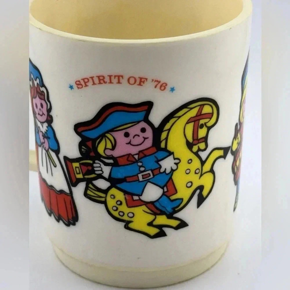 Vintage Deka Elizabeth NJ 1975 Plastic Cup Mug 1776 Spirit of '76 Made in USA - Picture 8 of 11